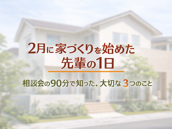 ２月に家づくりを始めた先輩の1日の画像